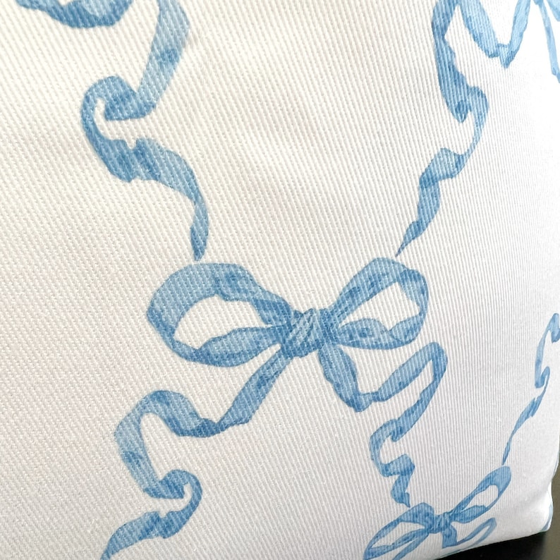 Cover Only Hannah Ribbon Trellis Designed by Dannika Herrick Cornflower Blue Grandmillennial Accent Pillow Nursery imagem 3