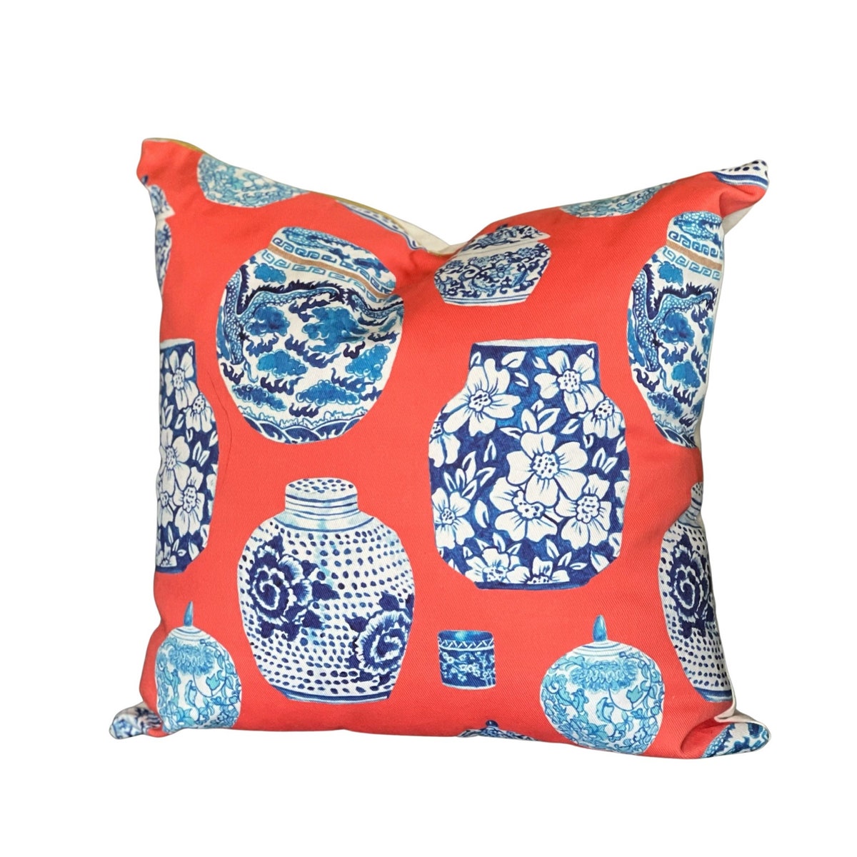 Cover Only Chinoiserie Ginger Jar Collection in Neon Peach Coral Grandmillennial - Etsy