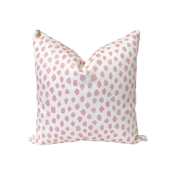 Cover Only | Large Pink Spots |throw pillow by Danika Herrick