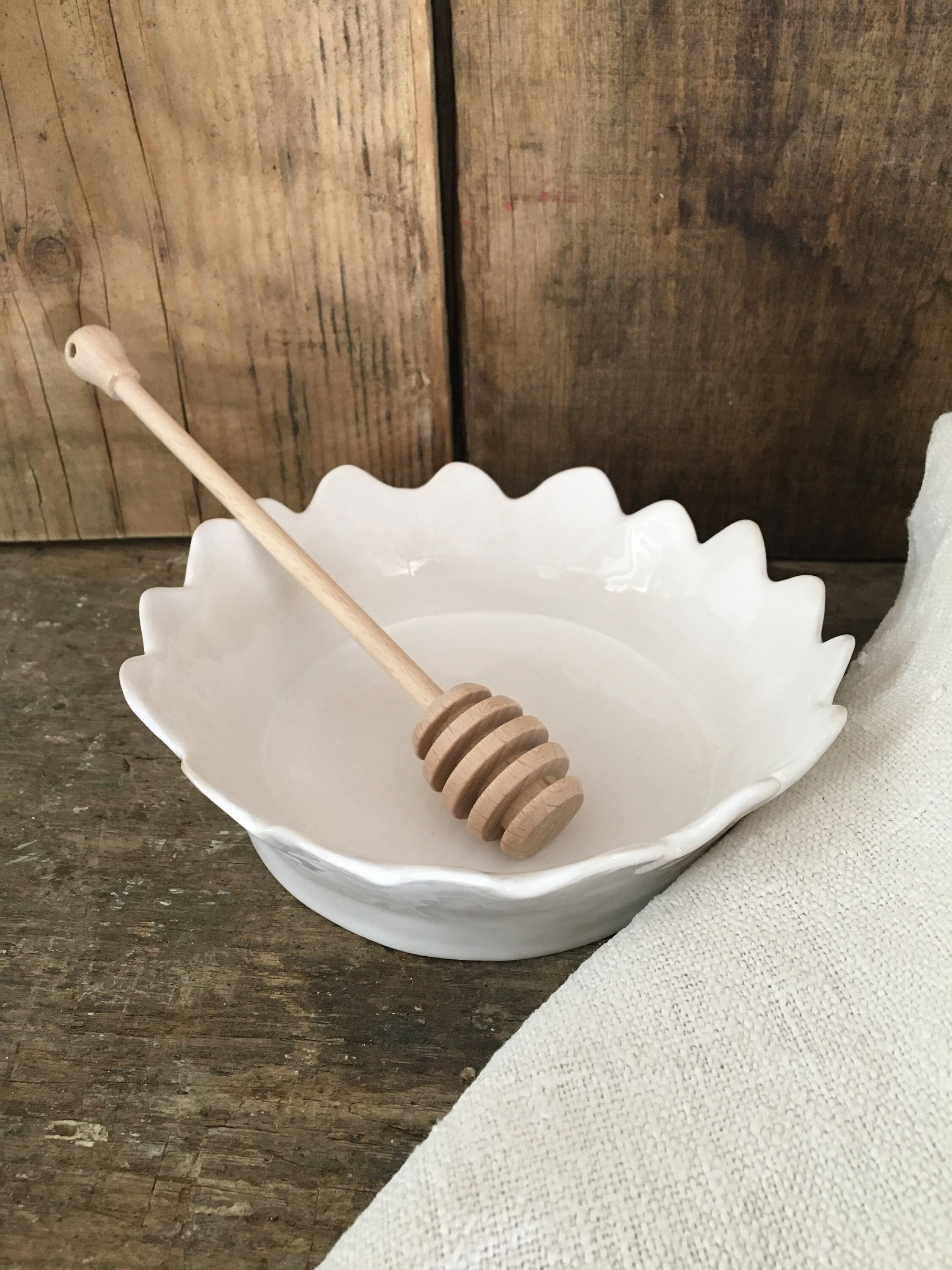 Coupelle Étoile Blanche en Céramique Fait Main