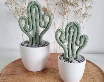 Kaktus - Makramee - künstliche Pflanze