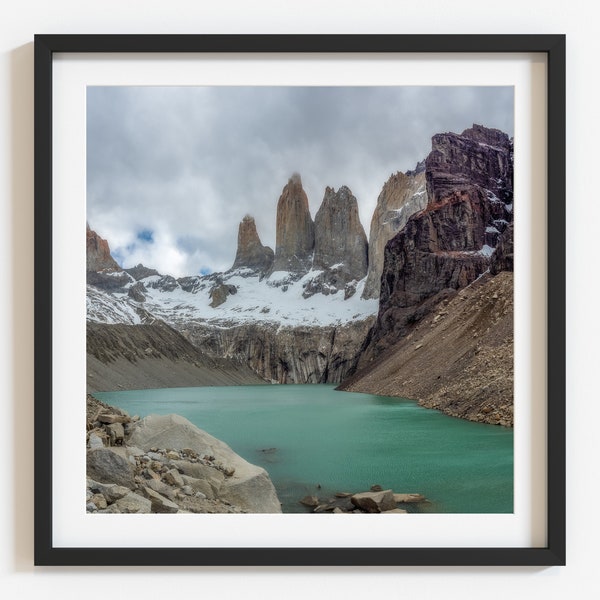 Patagonia, Photo Print, Chile, Las Torres, Torres del Paine, Outdoor Photography, Landscape Poster, Mountain Picture, Home Decor, Wall Art