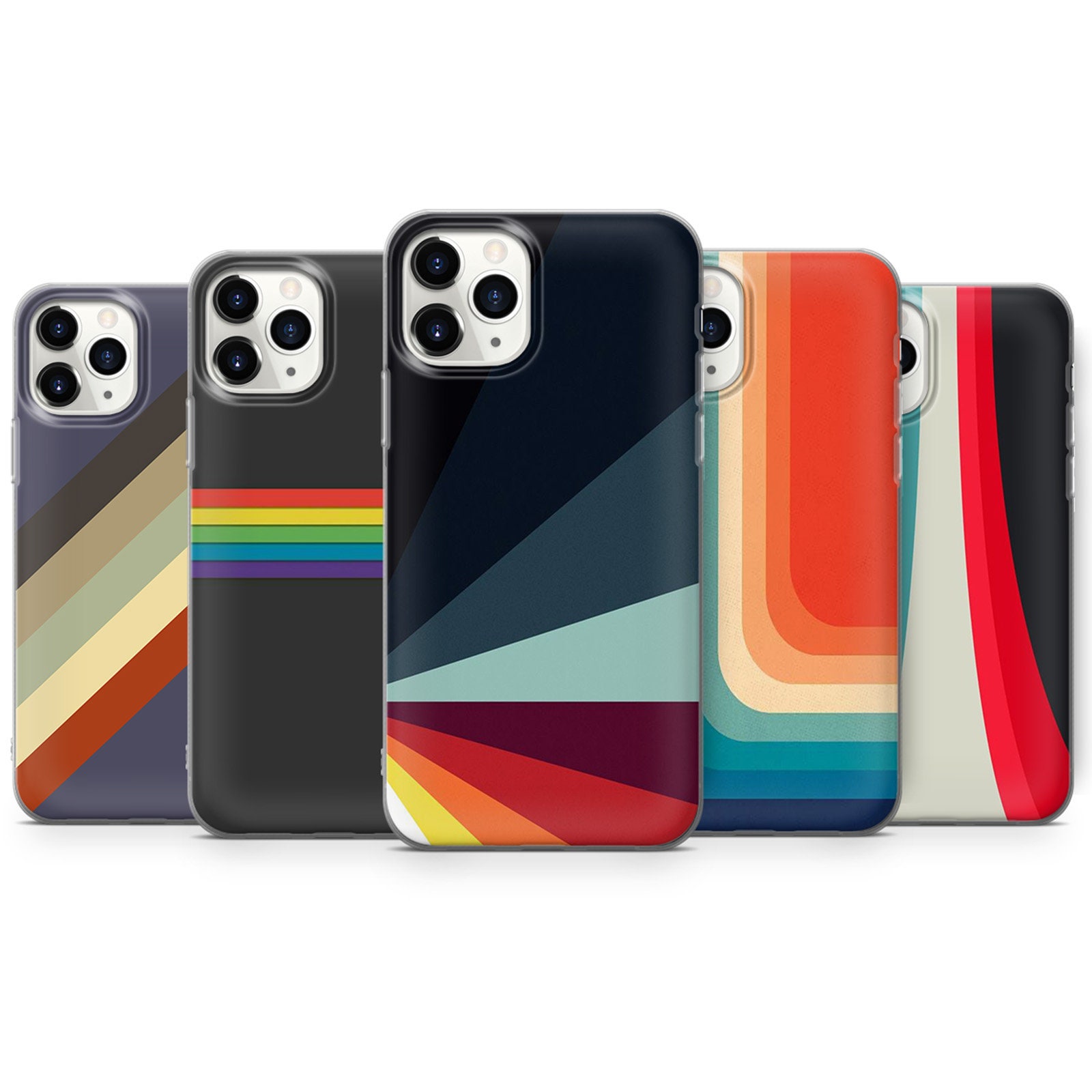 Retro Stripes Phone Case fit for iPhone 12 Pro iPhone 11 Pro Etsy