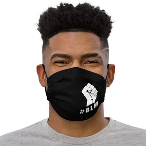 Máscara facial de tecido com bolsos, máscara facial reutilizável de pano, máscara facial BLM