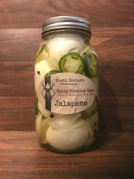 Jalapeño Spicy Pickled Eggs 32oz Etsy