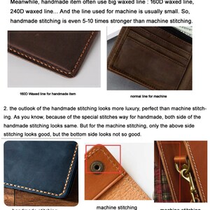 Hand-made Hand-stitched Genuine Leather Mens Wallet - Etsy
