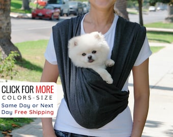 Dog Sling Carrier for Small Dogs, Pet Sling, Cat Carrier-Front and Sling Convertible Design - Premium Cotton, Stylish Dog Carrier, Dog Gift