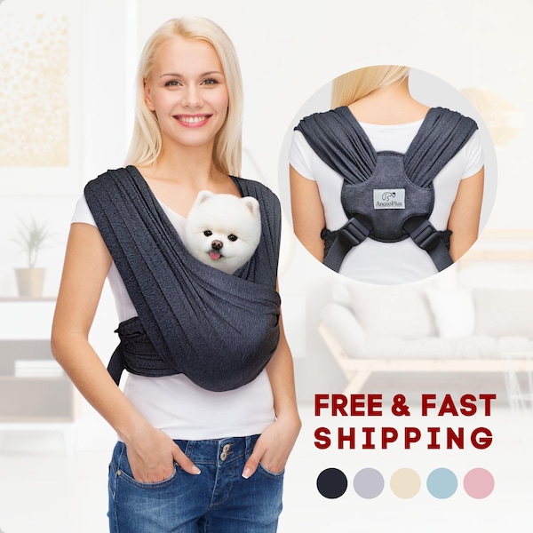 Adjustable Dog Sling Carrier for Small Dogs, Dog Carrier, Cat Carrier, Size Adjustable Front Design, Cat Sling, Peferct Dog Wrap Carrier