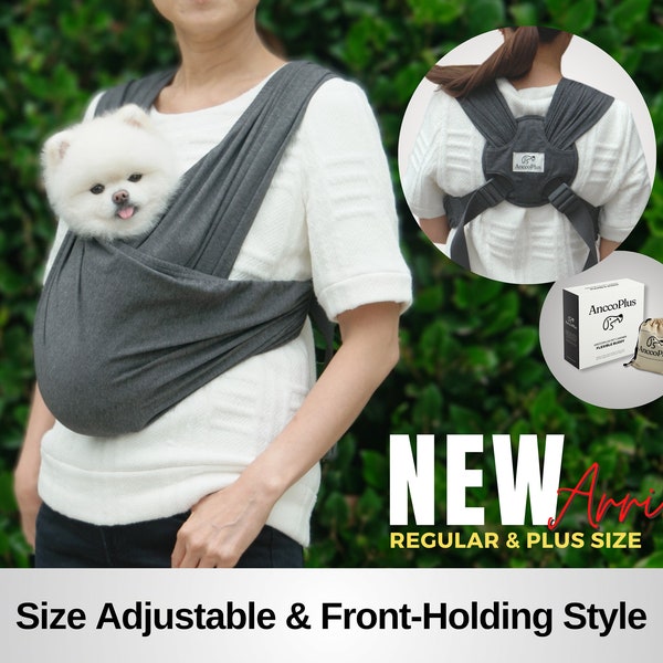 Dog Sling Carrier for Small Dogs, Dog Carrier, Cat Carrier, Size Adjustable Front Design, Cat Sling, Peferct Dog Wrap Carrier for New puppy