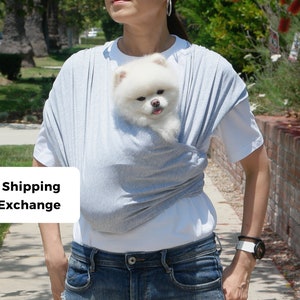 Sling Carrier for Dog, Pet Sling, Cat Carrier, Puppy Gift, Pet Sling for Small Dogs, Front & Sling Convertible Design, Dog Gift image 5