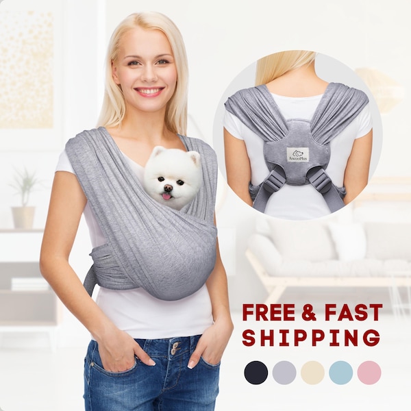 Adjustable Dog Sling Carrier for Small Dogs, Dog Carrier, Cat Carrier, Size Adjustable Front Design, Cat Sling, Peferct Dog Wrap Carrier