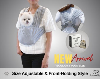 Sling Carrier for Dog, Size Adjustable Front Carrier, Hands Free Pet Sling, Cat Carrier, Pet Sling for Small Dogs, Four Seasons Dog Carrier