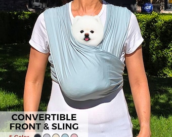 Convertible Dog Sling Carrier, Pet Sling, Cat Carrier, Front and Sling Design, Premium Cotton, Stylish Dog Carrier, Dog Carrier Sling