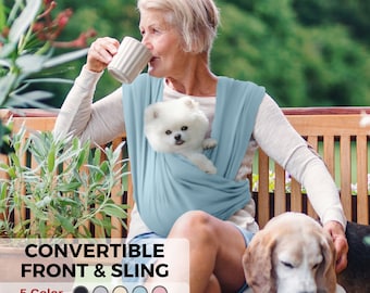 Convertible Dog Sling Carrier, Pet Sling, Cat Carrier, Front and Sling Design, Premium Cotton, Stylish Dog Carrier, Dog Carrier Sling