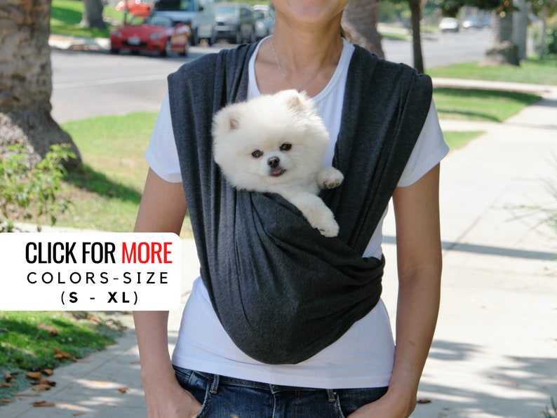 Dog Sling Carrier for Small Dogs, Pet Sling, Cat Carrier, Front and Sling Convertible Design, Premium Cotton, Stylish Dog Carrier, Dog Gift image 1