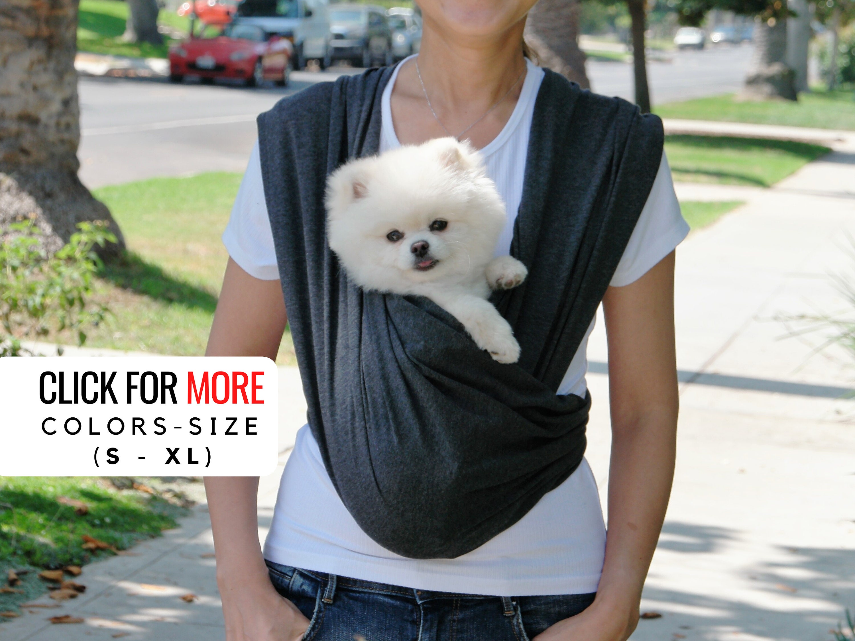 Dog Sling Carrier for Small Dogs, Pet Sling, Cat Carrier, Front