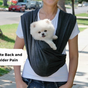Sling Carrier for Dog, Pet Sling, Cat Carrier, Puppy Gift, Pet Sling for Small Dogs, Front & Sling Convertible Design, Dog Gift image 3