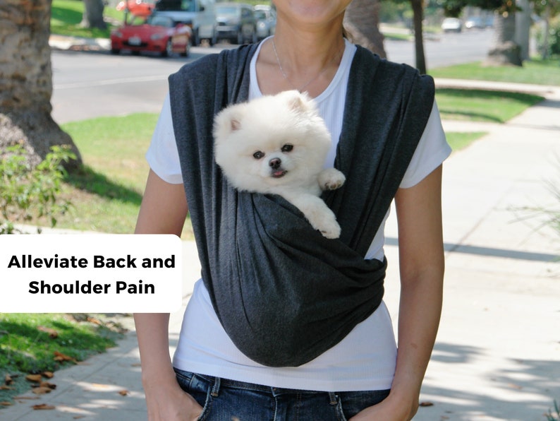 Sling Carrier for Dog, Pet Sling, Cat Carrier, Puppy Gift, Pet Sling for Small Dogs, Front & Sling Convertible Design, Dog Gift image 3