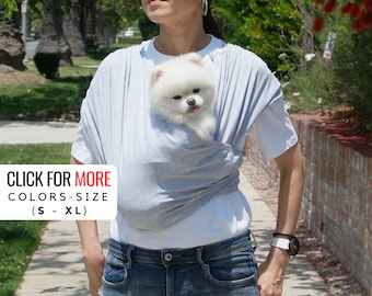 Dog Sling Carrier, Pet Sling, Cat Carrier, Puppy Gift-Pet Sling pour petits chiens, Front & Sling Convertible Design, Coton Premium, Chien senior