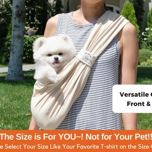 Sling Carrier for Dog, Pet Sling, Cat Carrier, Puppy Gift, Pet Sling for Small Dogs, Front & Sling Convertible Design, Dog Gift image 2