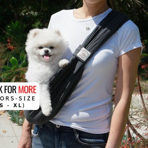 Dog Sling Carrier for Small Dogs, Pet Sling, Cat Carrier, Front and Sling Convertible Design, Premium Cotton, Stylish Dog Carrier, Dog Gift