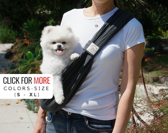Dog Sling Carrier for Small Dogs, Pet Sling, Cat Carrier, Front and Sling Convertible Design, Premium Cotton, Stylish Dog Carrier, Dog Gift
