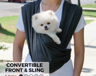 Convertible Dog Sling Carrier, Pet Sling, Cat Carrier, Front and Sling Design, Premium Cotton, Stylish Dog Carrier, Dog Carrier Sling