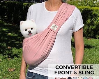 Convertible Dog Sling Carrier, Pet Sling, Cat Carrier, Front and Sling Design, Premium Cotton, Stylish Dog Carrier, Dog Carrier Sling