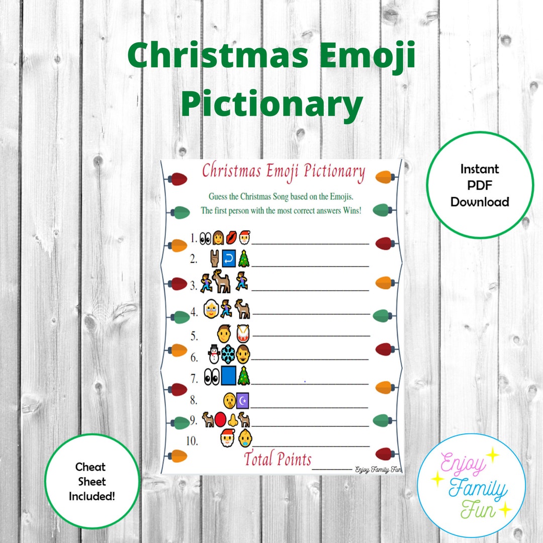 Christmas Emoji Pictionary Game, Instant Printable Download, Holiday or Classroom Party - Etsy christmas-emoji-pictionary-game-instant-printable-download-holiday-or-classroom-party-etsy