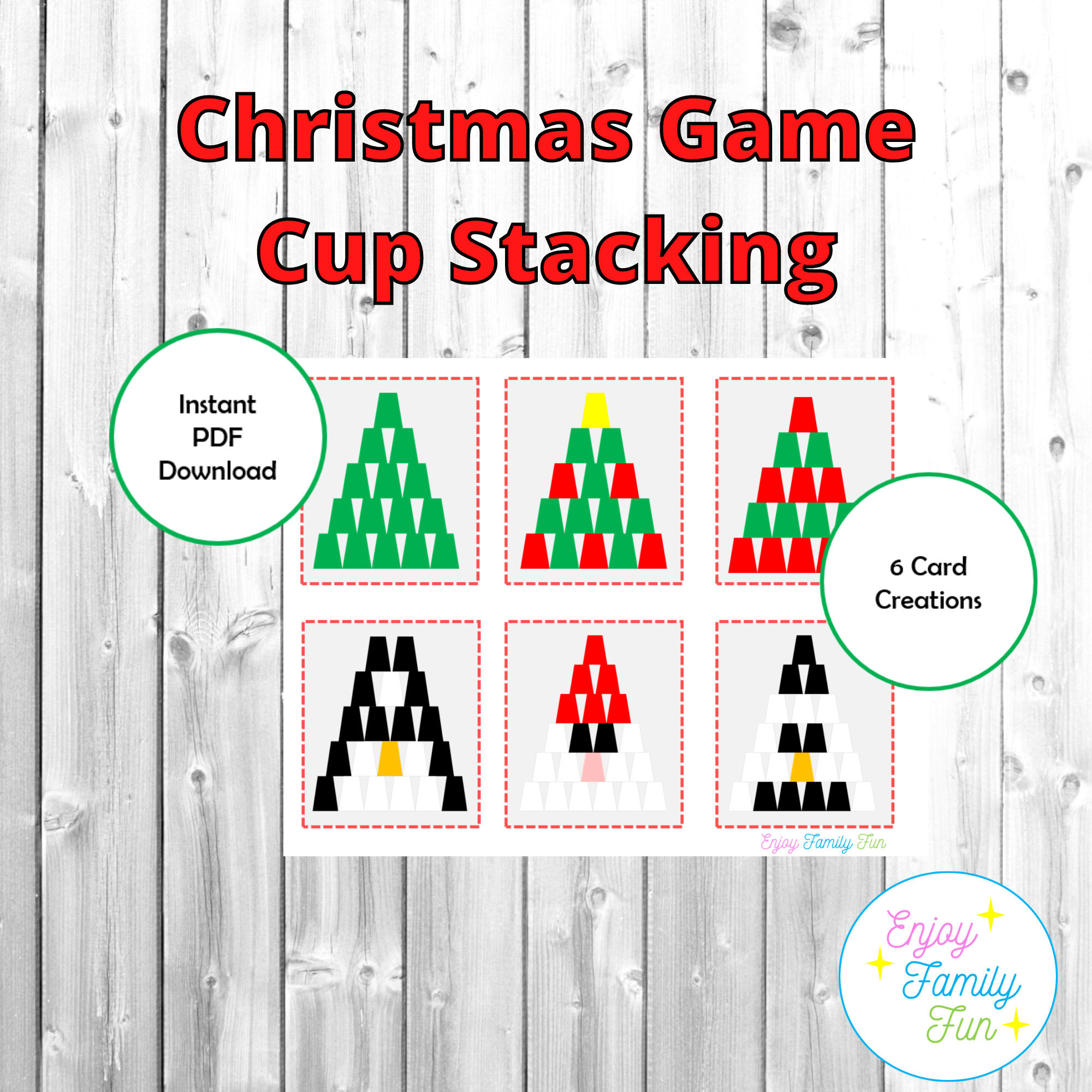 christmas-game-cup-stacking-creation-classroom-minute-it-win-it-game-etsy for Free Printable Cup Stacking Challenge Cards Christmas Game Cup Stacking Creation-classroom Minute It Win It Game - Etsy for Free Printable Cup Stacking Challenge Cards