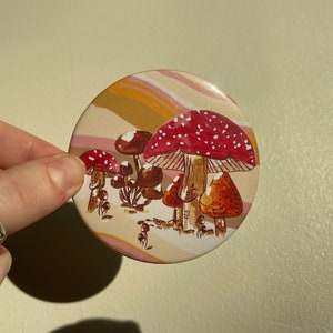 Mushroom Pocket Mirror