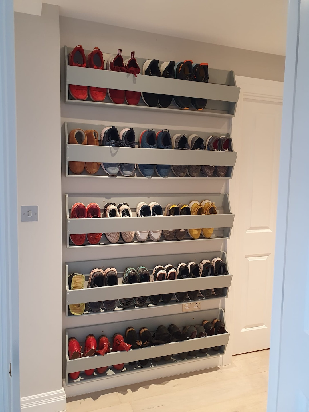 Wall Shelves Shoe Box Shelf Diy Wall Mounted Small Shoes Storage