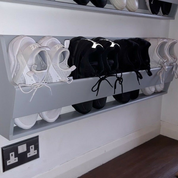 Shoe Rack Wall Mounted Etsy UK