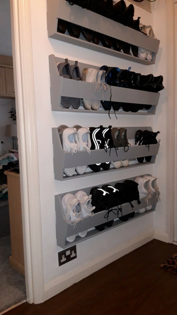 Shoe storage wall unit hot sale