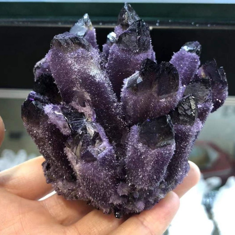 Natural Amethyst Crystal Cluster Healing Stone image 1