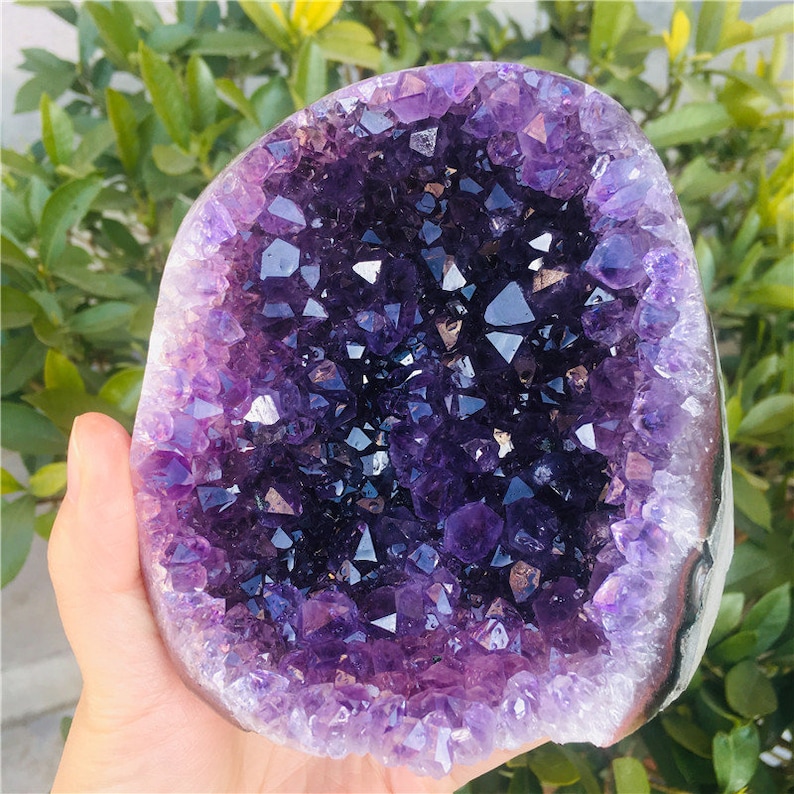 Natural Purple Uruguay Amethyst Crystal Geode image 1