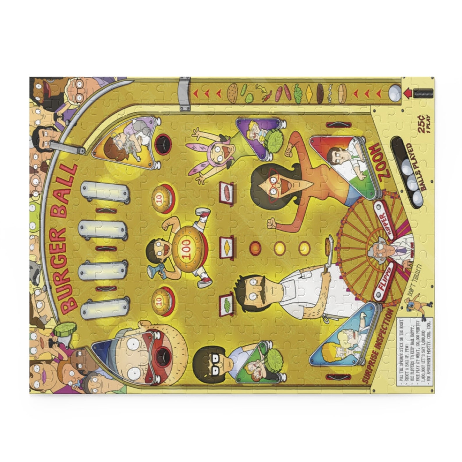 Bob's Burgers Pinball Puzzle 120 252 500piece Etsy