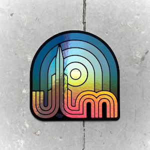 Ulm holographic sticker • night •