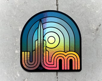 Ulm holographic sticker • night •