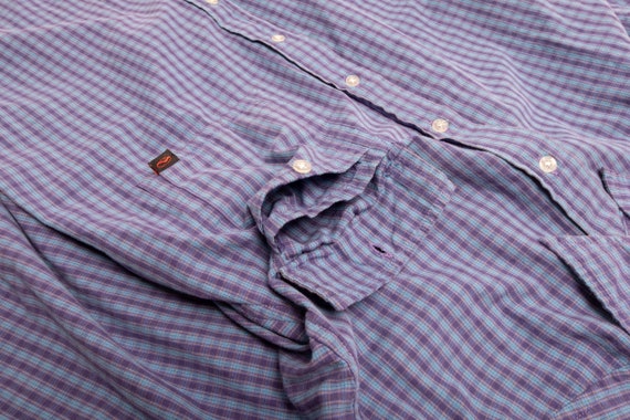 Vintage Plaid Button Up / y2k Vans Shirt / Medium - image 6