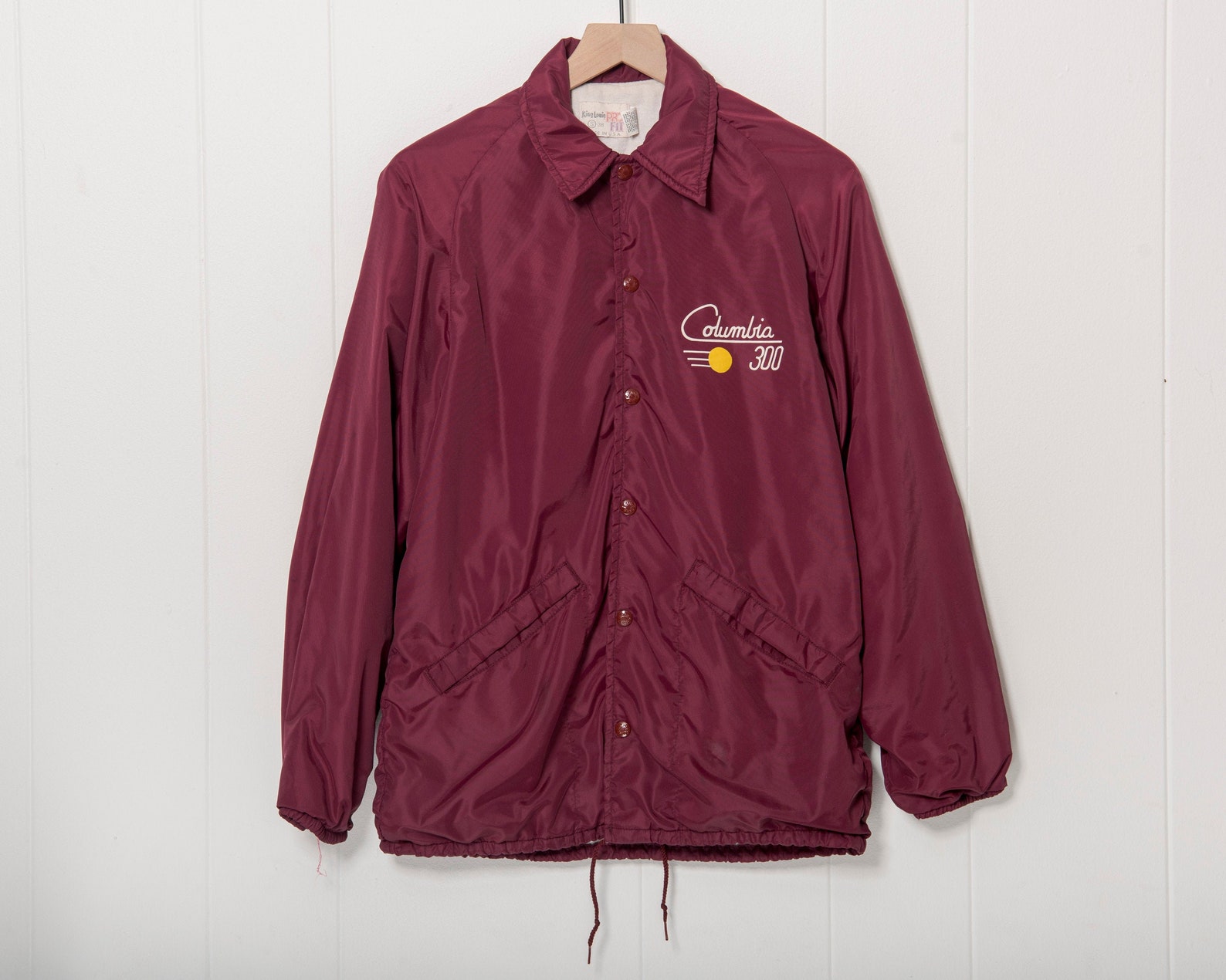 Vintage 1980s Bowling Jacket / Comlubia 300 Windbreaker / King Etsy