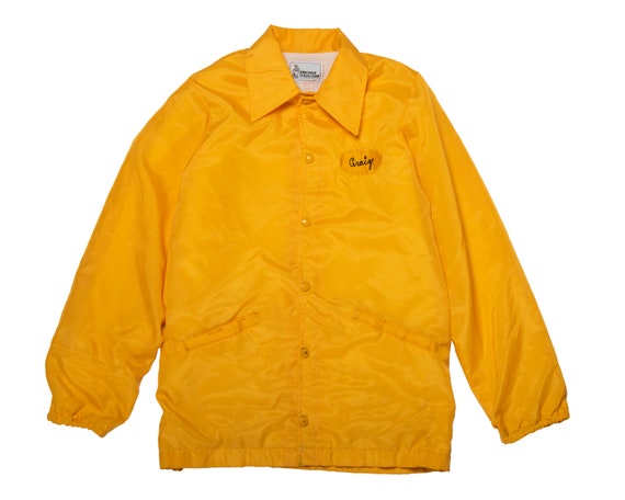 80's Edmar Athletics Coaches Jacket / Yellow King… - image 2