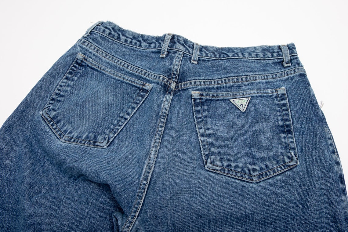 Vintage Guess Jeans / 1990s Baggy Jeans / Distress Skate Jeans / 34x34 ...