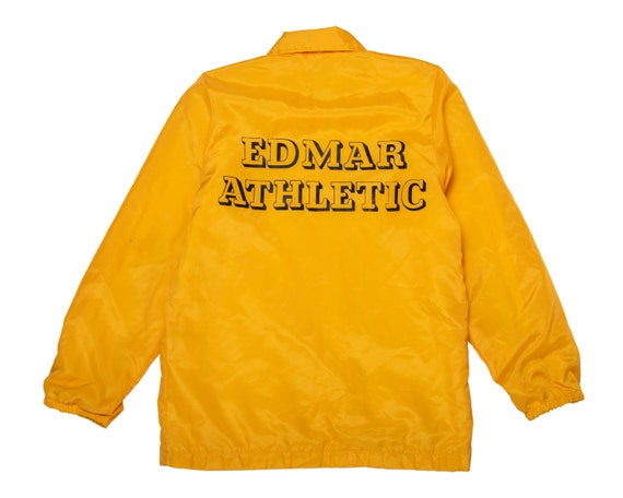 80's Edmar Athletics Coaches Jacket / Yellow King… - image 1