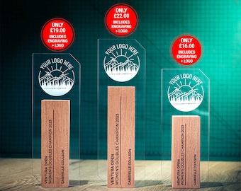 TURM Personalisierte Holz Acryl Trophy Award Personalisierte Maßgeschneiderte Design Benutzerdefinierte Moderne Plakette Holz Einzigartig Klein Mittel Groß Anpassen