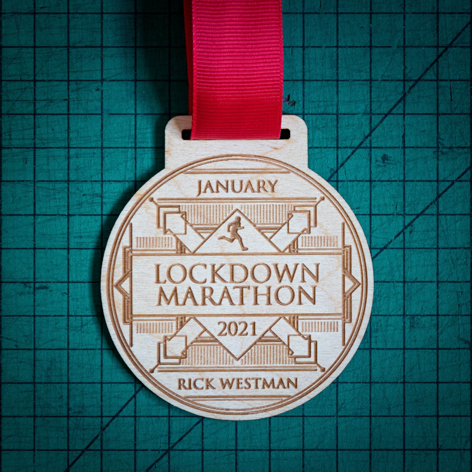 Personalised Wooden Medal 15 Sport Custom Medals Race Award Etsy