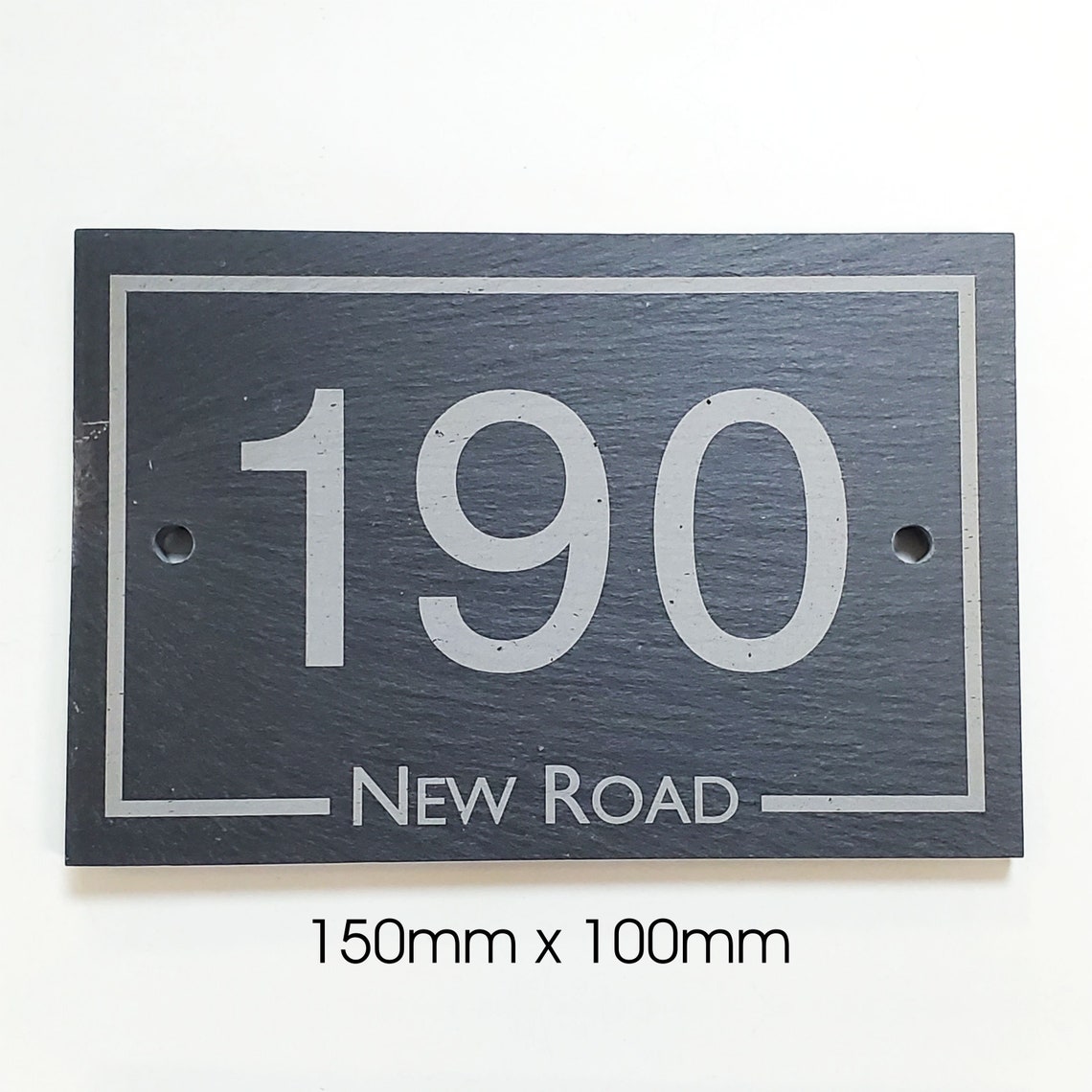 Welsh Slate House Sign Plaque Door Number Engraved Natural Etsy UK