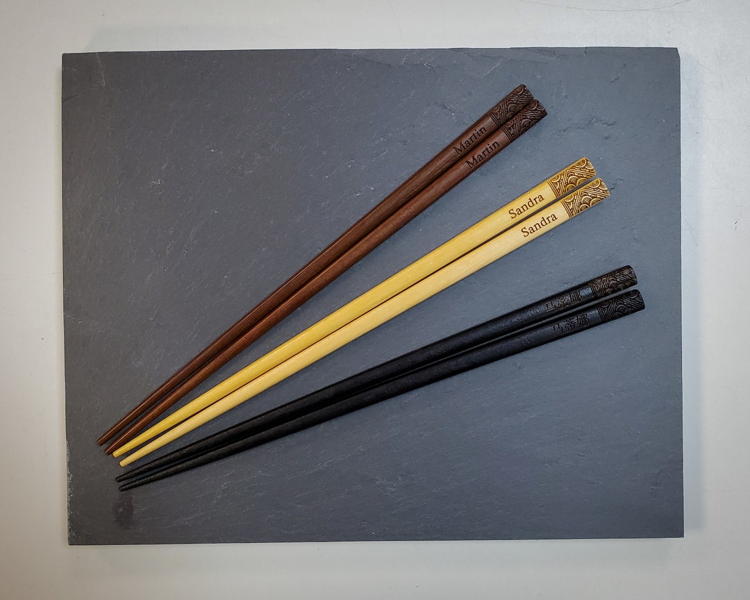 Personalised Wood Chopsticks Chopstick Personalise Chop Sticks Stick