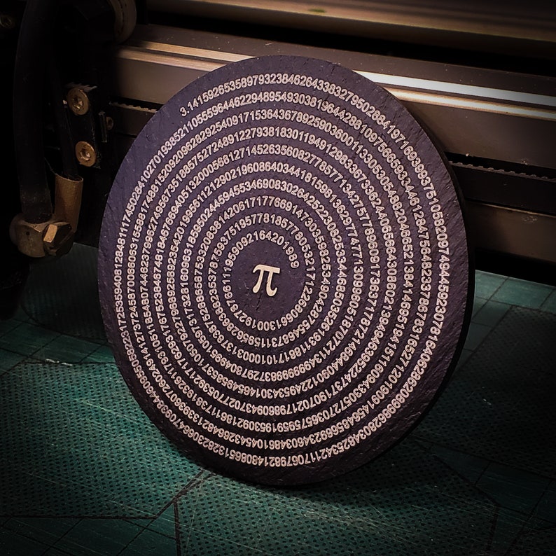 Welsh Slate Pi to 1000 Decimal Places Coaster Unique Gift Etsy