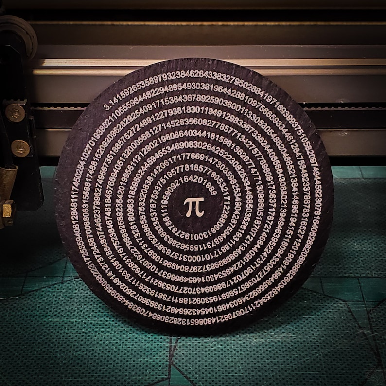 Welsh Slate Pi to 1000 Decimal Places Coaster Unique Gift Etsy